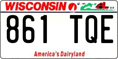 WI license plate 861TQE