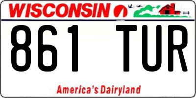 WI license plate 861TUR