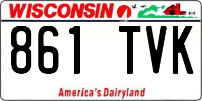 WI license plate 861TVK