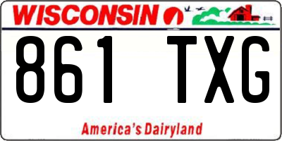 WI license plate 861TXG