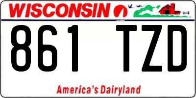 WI license plate 861TZD