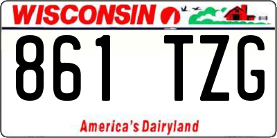 WI license plate 861TZG