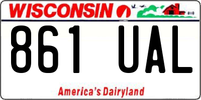 WI license plate 861UAL