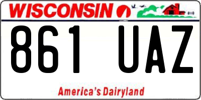 WI license plate 861UAZ