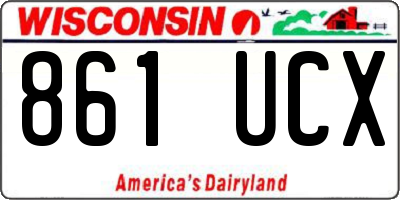 WI license plate 861UCX