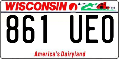 WI license plate 861UEO