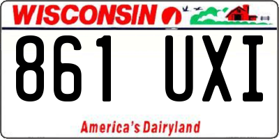 WI license plate 861UXI