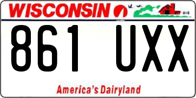 WI license plate 861UXX