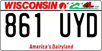 WI license plate 861UYD