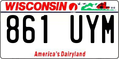 WI license plate 861UYM