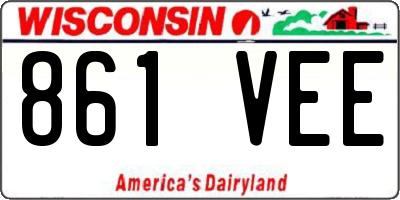WI license plate 861VEE