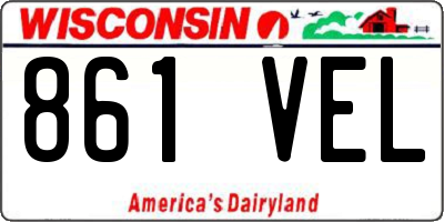 WI license plate 861VEL