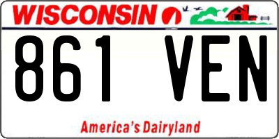WI license plate 861VEN