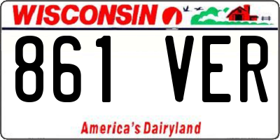 WI license plate 861VER