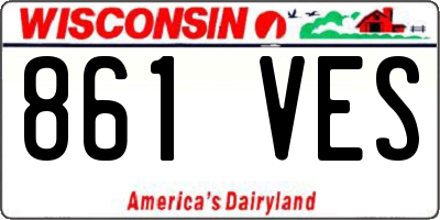 WI license plate 861VES