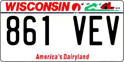WI license plate 861VEV