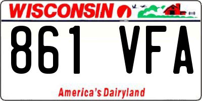 WI license plate 861VFA