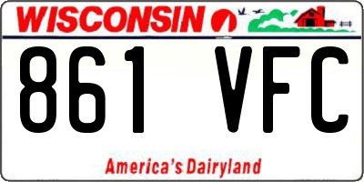 WI license plate 861VFC