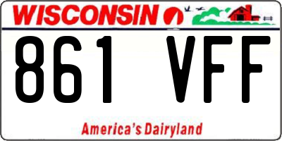 WI license plate 861VFF