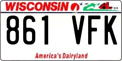 WI license plate 861VFK