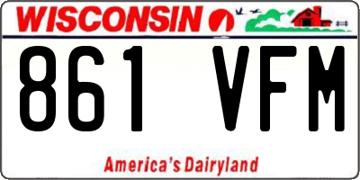 WI license plate 861VFM