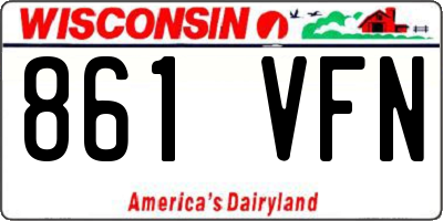 WI license plate 861VFN
