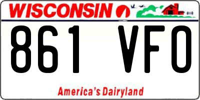 WI license plate 861VFO