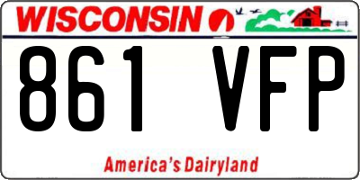 WI license plate 861VFP