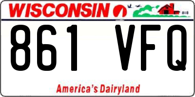 WI license plate 861VFQ