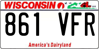 WI license plate 861VFR
