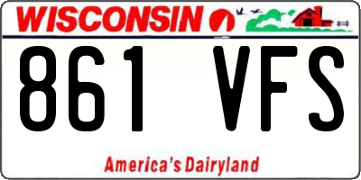 WI license plate 861VFS