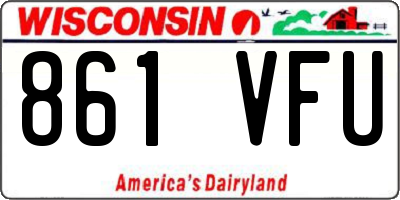WI license plate 861VFU