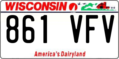 WI license plate 861VFV
