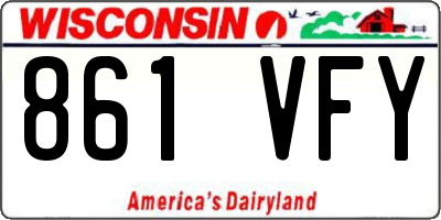 WI license plate 861VFY