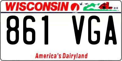 WI license plate 861VGA
