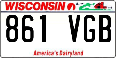 WI license plate 861VGB