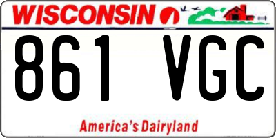 WI license plate 861VGC