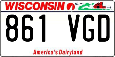 WI license plate 861VGD