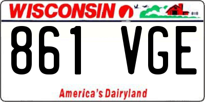 WI license plate 861VGE