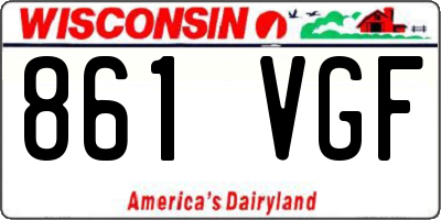 WI license plate 861VGF