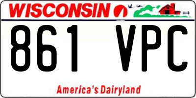 WI license plate 861VPC