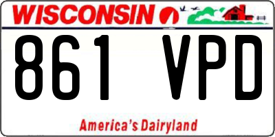 WI license plate 861VPD