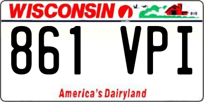 WI license plate 861VPI