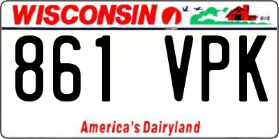WI license plate 861VPK