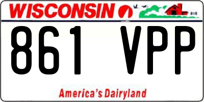 WI license plate 861VPP