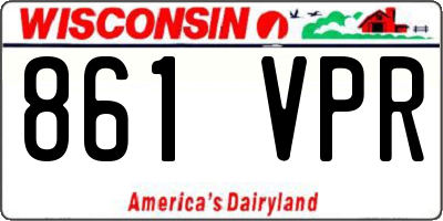 WI license plate 861VPR