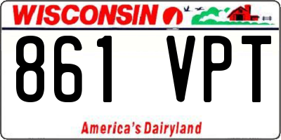WI license plate 861VPT