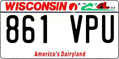WI license plate 861VPU