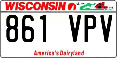 WI license plate 861VPV