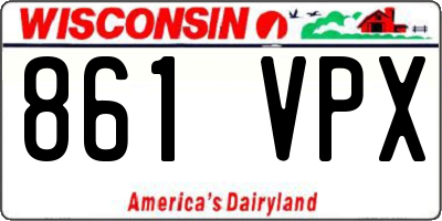 WI license plate 861VPX